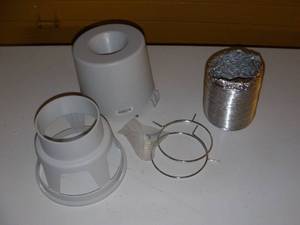 lot 76 image: Lambro Indoor Hook-Up Dryer Vent Kit-Open Box