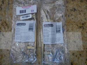 lot 59 image: Amerock Cyprus 3-34-in Center to Center Golden Champagne Rectangular Handle Cabinet Door Pull BP26203BBZ (Qty 2) (SKU BP26203BBZ)-New