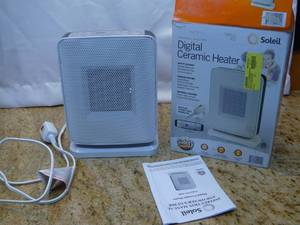 lot 16 image: Soleil PTC-910B Sole Digital Ceramic Heater-Open Box