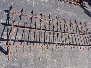 lot 63 image: Antique Vintage Ornate Wrought Iron Fence