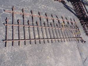 lot 61 image: Antique Vintage Ornate Wrought Iron Fence