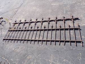 lot 60 image: Antique Vintage Ornate Wrought Iron Fence