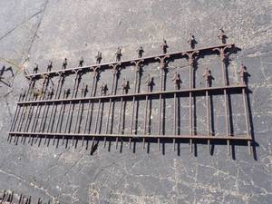 lot 59 image: Antique Vintage Ornate Wrought Iron Fence