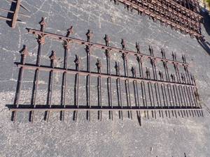 lot 57 image: Antique Vintage Ornate Wrought Iron Fence