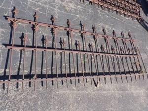 lot 56 image: Antique Vintage Ornate Wrought Iron Fence