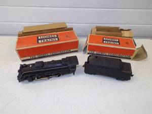 lot 2 image: Vintage Lionel Locomotive #2026 and Whistle Tender #6466WX with Boxes