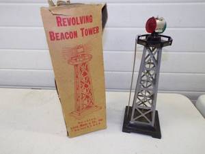 lot 13 image: Vintage Lionel  Louis Marx Revolving Beacon Tower