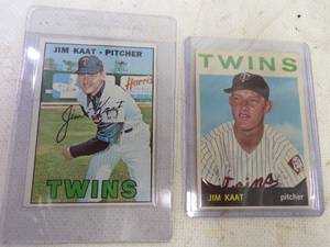 lot 110 image: 1960s Jim Kaat Topps Baseball Cards
