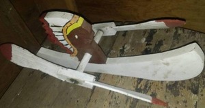 Propeller Yard Ornament Canoe Vintage