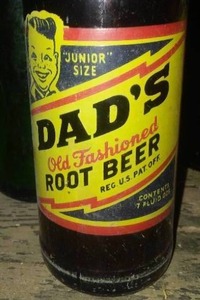 Dads Root Beer bottles 4 Junior size