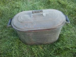 Copper Wash tub and cover.
