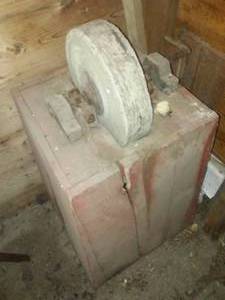 Large honing Stone on stand