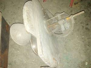 Vintage dairy mixer head.