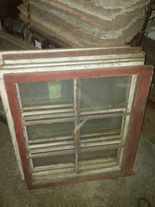 6 pane windows (6) - some missing glass,