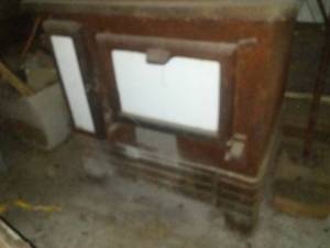 Vintage Firebox, fireplace Includes the corner of wood,
