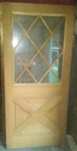 Exterior Wood Door good glass -. Never used.