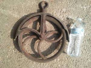 Antique Pulley wheel on eyebolt