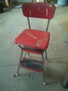 3 Stools- Aluminum 2 step stool, Cosco Vintage stool.