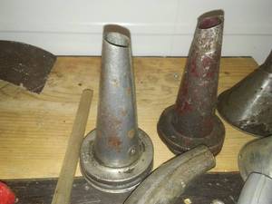Oil spouts vintage and antique, funnels.