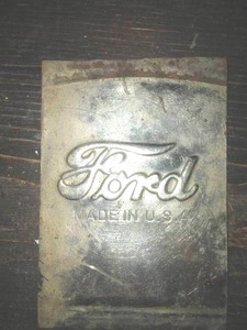 Chrome Ford Emblem � stamped, found in Blacksnith Shop
