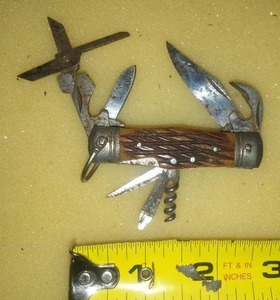 8 small jackknife � vintage, swiss army knife.