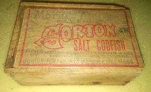 Gortons Wood Box, Salt Codfish Gloucester Mass  - Vintage