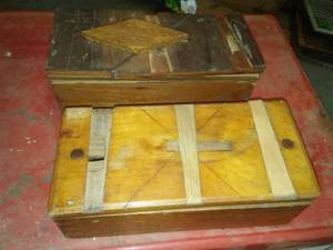 2 wood Box Puzzles - very unique
