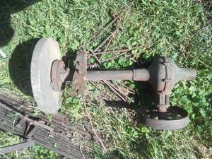 Antique Wet stone, honing connected & rotating to mechanicals