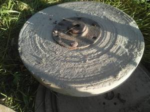 Honing stone, wet, & disc blades, 14  x 2 . Loc Blacksmith Shop