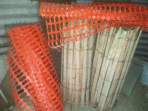 Snow Fence - wood & plastic.