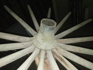 Large spokes & hub for a wheel-  41  diam