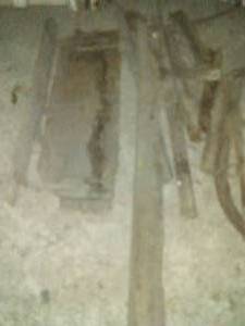 Buck board bench, horse eveners, wagon parts, hames and more,