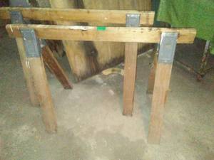 Deck Building Zinc brackets, 2 sawhorses - sturdy & 34