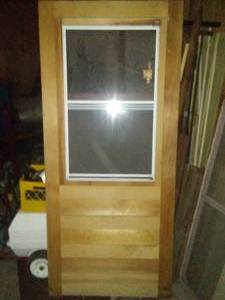 doors & windows. One new wood storm door