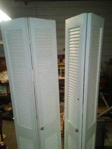 Louver closet doors, 79 x 12. 4 doors.