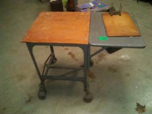 Vintage office work table and Clipboard.