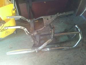lot 58 image: Motorcycle Frame and Exhaust. - Build your own