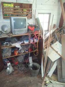 lot 141 image: Power Cords, Wood Remnants, Heaters and more.