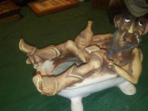 lot 215 image: Donkey and Bathing Cowboy,
