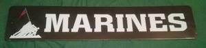 lot 166 image: Marines Metal Sign 24 x 5
