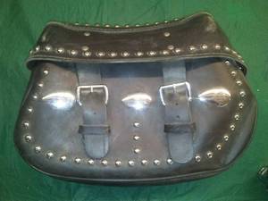 lot 172 image: HARLEY DAVIDSON Leather, Side Saddle Bag.