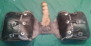 lot 173 image: Leather Saddle Bags.