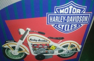lot 217 image: HARLEY DAVIDSON 1950s Tin Reproduction, Friction Works.
