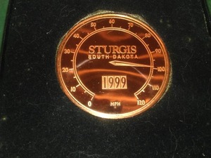 lot 238 image: Sturgis SD Copper Medallion
