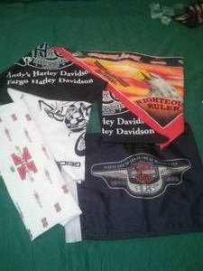 lot 257 image: HARLEY DAVIDSON Bandanas and Flag (6).