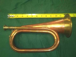 lot 261 image: Vintage Bugle  Nice, India.