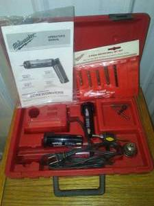 lot 286 image: Milwaukee Cordless Screwdriver, Like New, 2 batteries, charger and more.