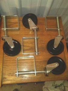 lot 311 image: NEW Casters (4) Ball Bearing Spring Loaded, 4 in.