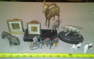 lot 349 image: Vintage Clocks, Cast, Brass and more.
