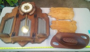 lot 350 image: Wood Clock and more.